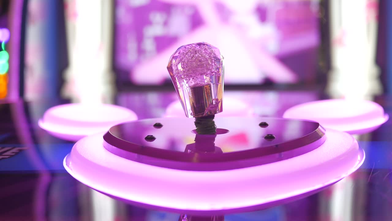 controlador de juego de arcade de botón de cristal púrpura