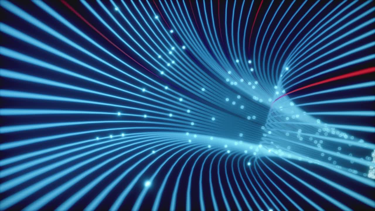 Moving of lines for fiber optic network creating technology tunnel