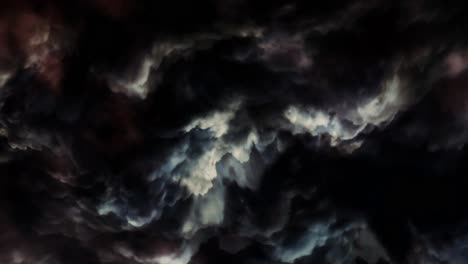 a thunderstorm inside the dark cumulonimbus cloud and was moving closer