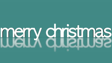 rolling merry christmas text on green gradient