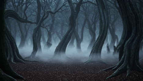 haunted forest at night