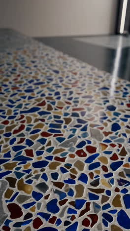 colorful mosaic resin countertop