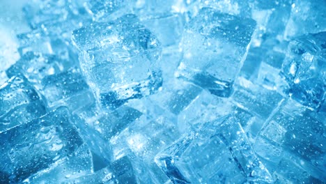 primer plano de cubitos de hielo, fondo abstracto.