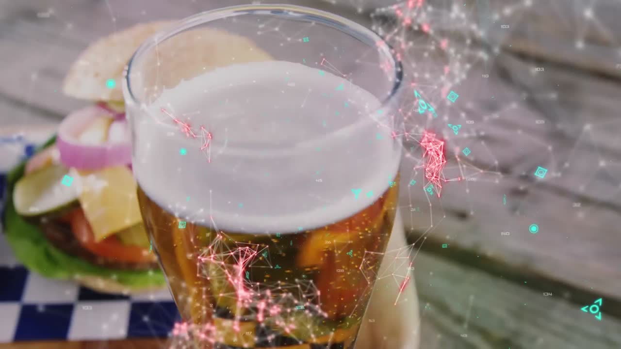 패스트푸드 식사 에 대한 qr 코드 의 애니메이션