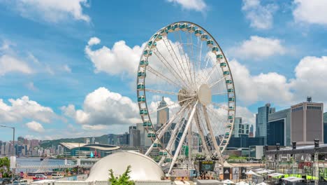 hong kong observation wheel at the new central harborfront, central district.