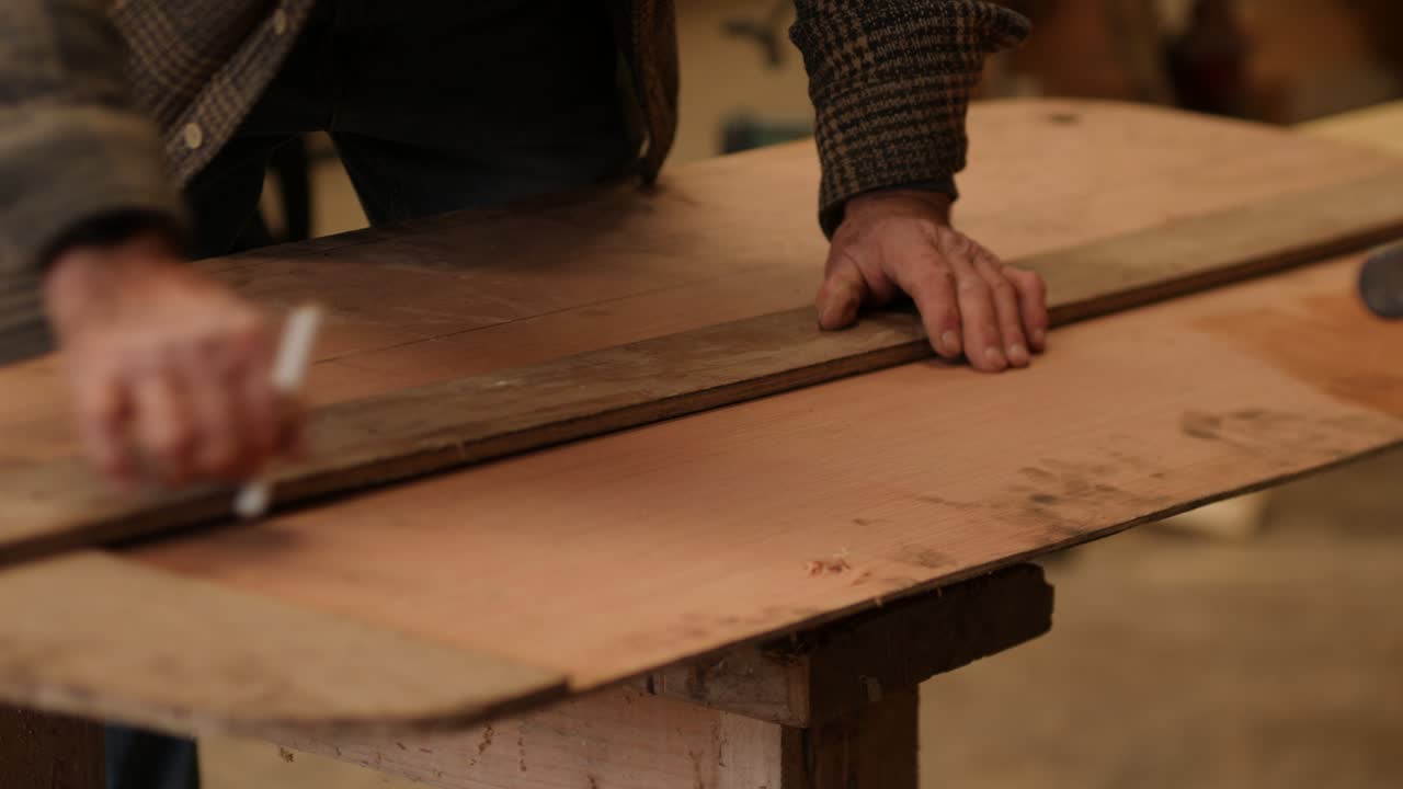 Marking a Line on plywood for a template