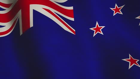 new zealand waving background flag as emblem for democracy - animation seamless video loop