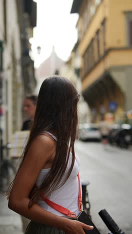 woman exploring florence