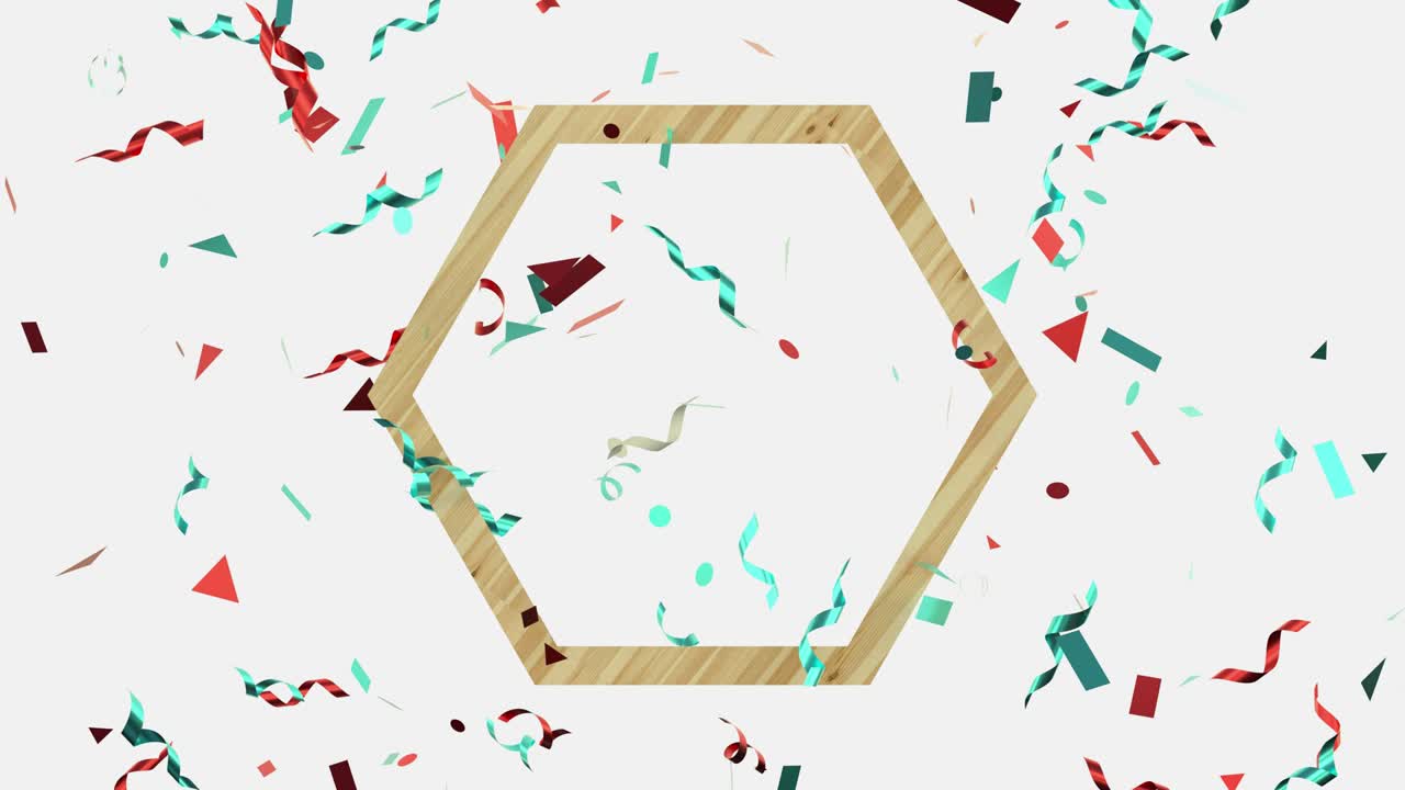 marco de madera rojo azul cinta levitación abstracto marco movimiento renderización 3d