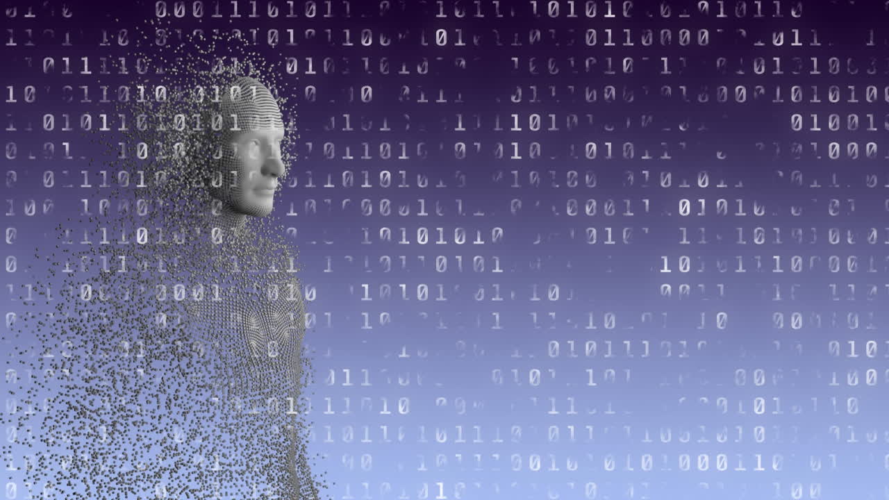 cuerpo humano con procesamiento de datos