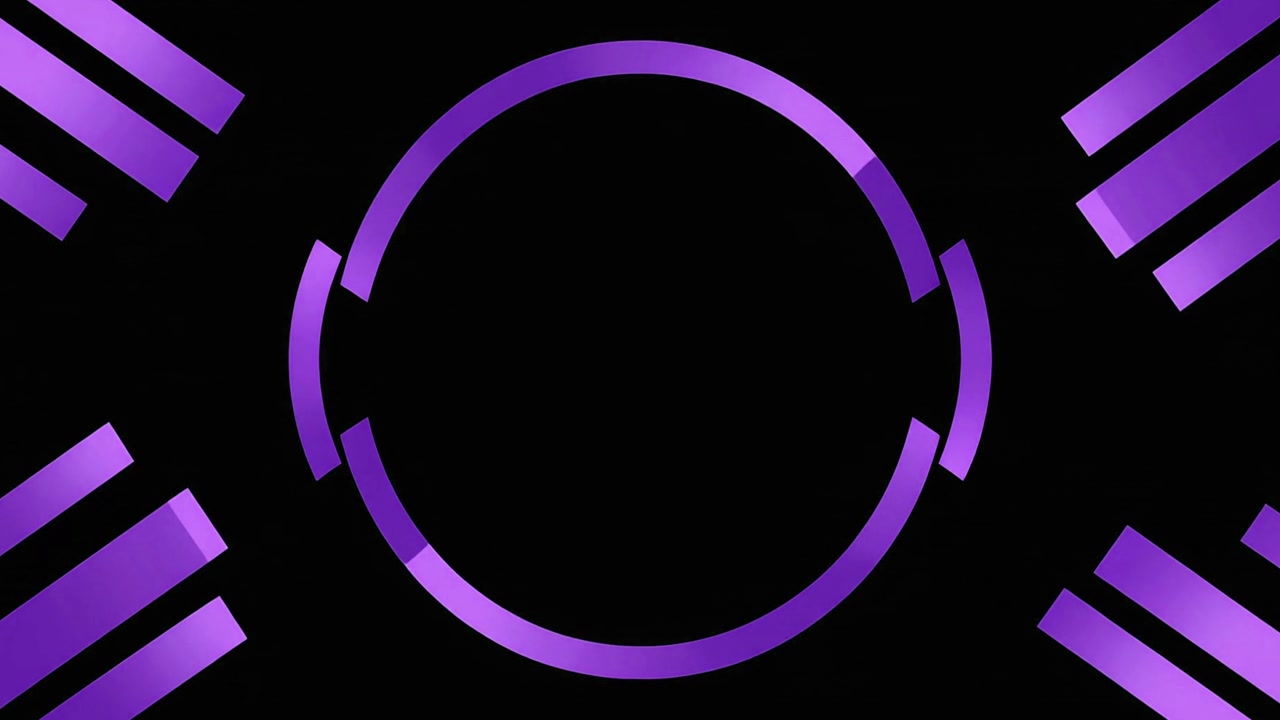 Abstract Purple Circular Loading Animation on Black Background