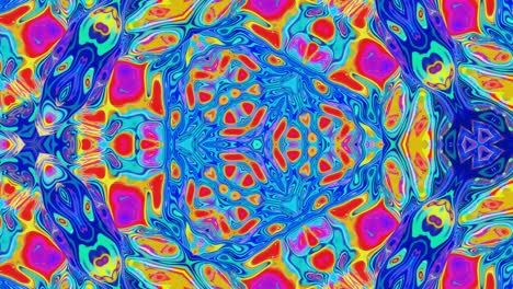 patrón simétrico iridescente líquido como el caleidoscopio con ondas. 3d elegante bucle abstracto bg, estructura ondulada de vidrio líquido brillante con hermosos colores de gradiente. 4k