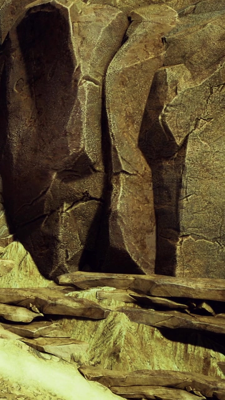 Le formazioni rocciose creano forme interessanti in un contesto paesaggistico naturale.