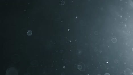 floating abstract particle bokeh on dark background