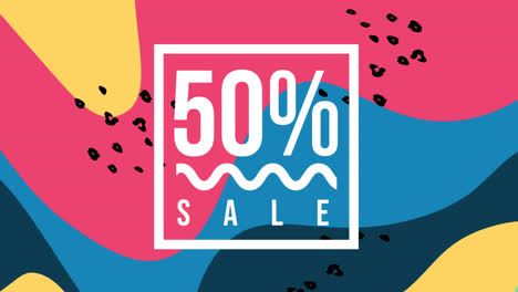 motion graphic of colorful abstract sale instagram post collection