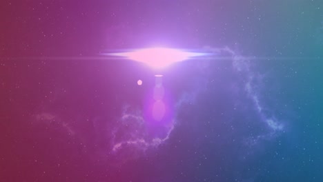 Animation-Von-Lichtflecken-Und--spuren-Auf-Violettem-Hintergrund