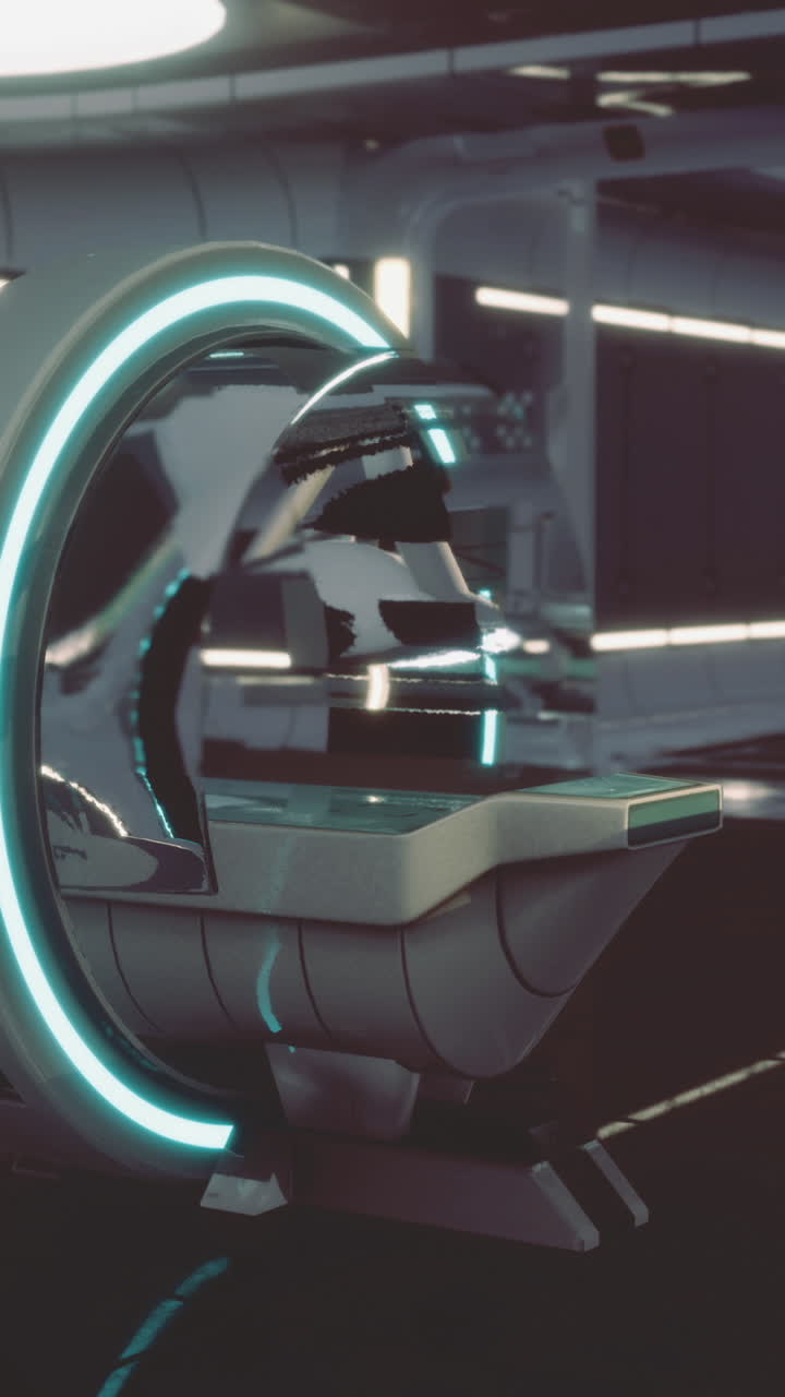 IA autonoma che calibra lo scanner ad anello nel laboratorio di ricerca notturno