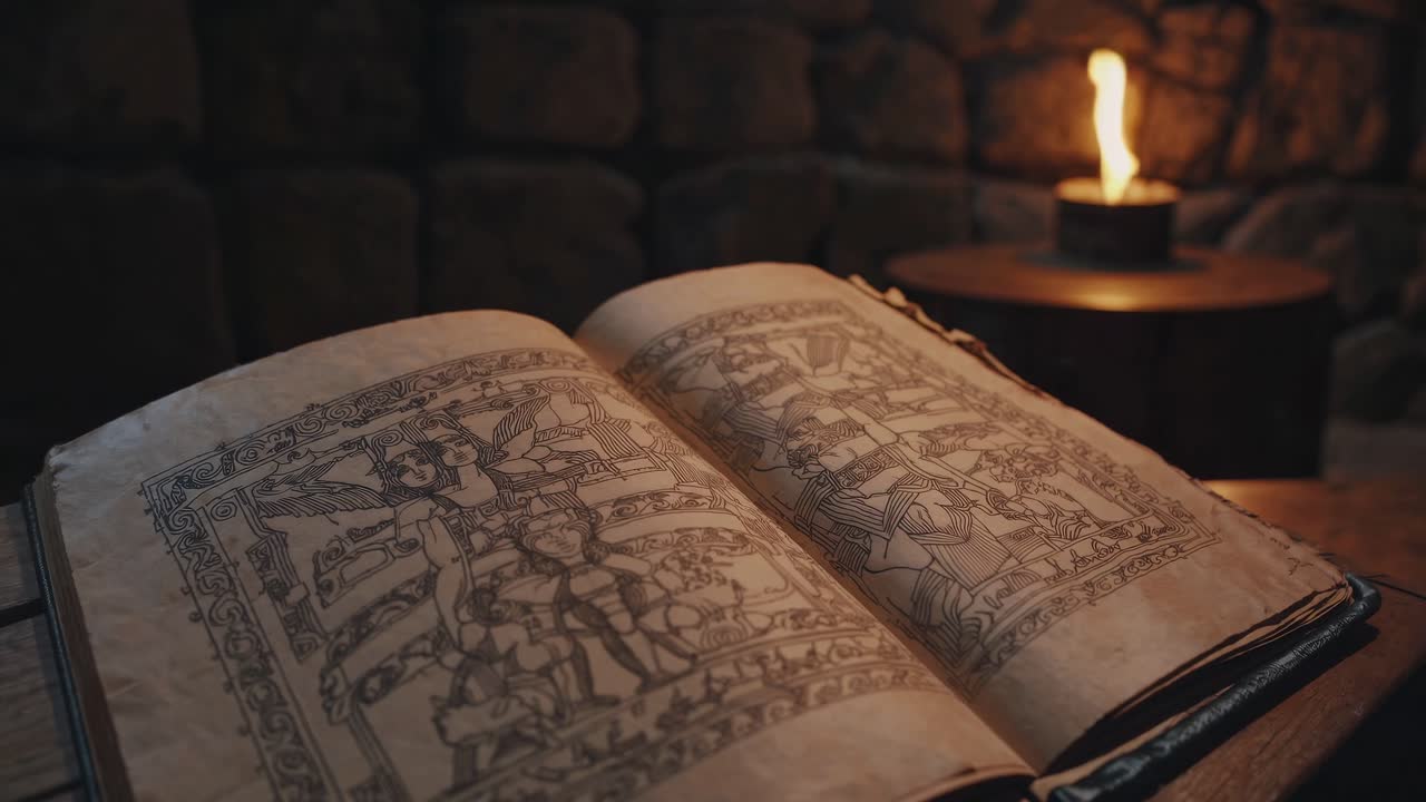 그림 을 담은 고대 책