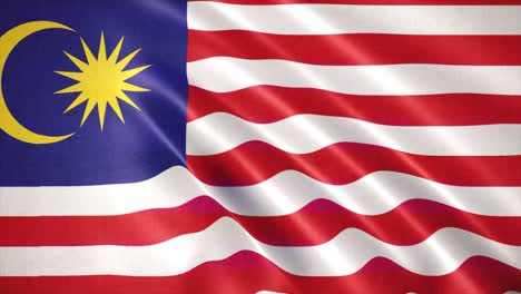 realistic waving flag of malaysia,  flag background animation