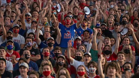 energetic crowd celebrating with enthusiasm in colorful attire at an outdoor event, uniting fans and friends in joyful moments of shared excitement