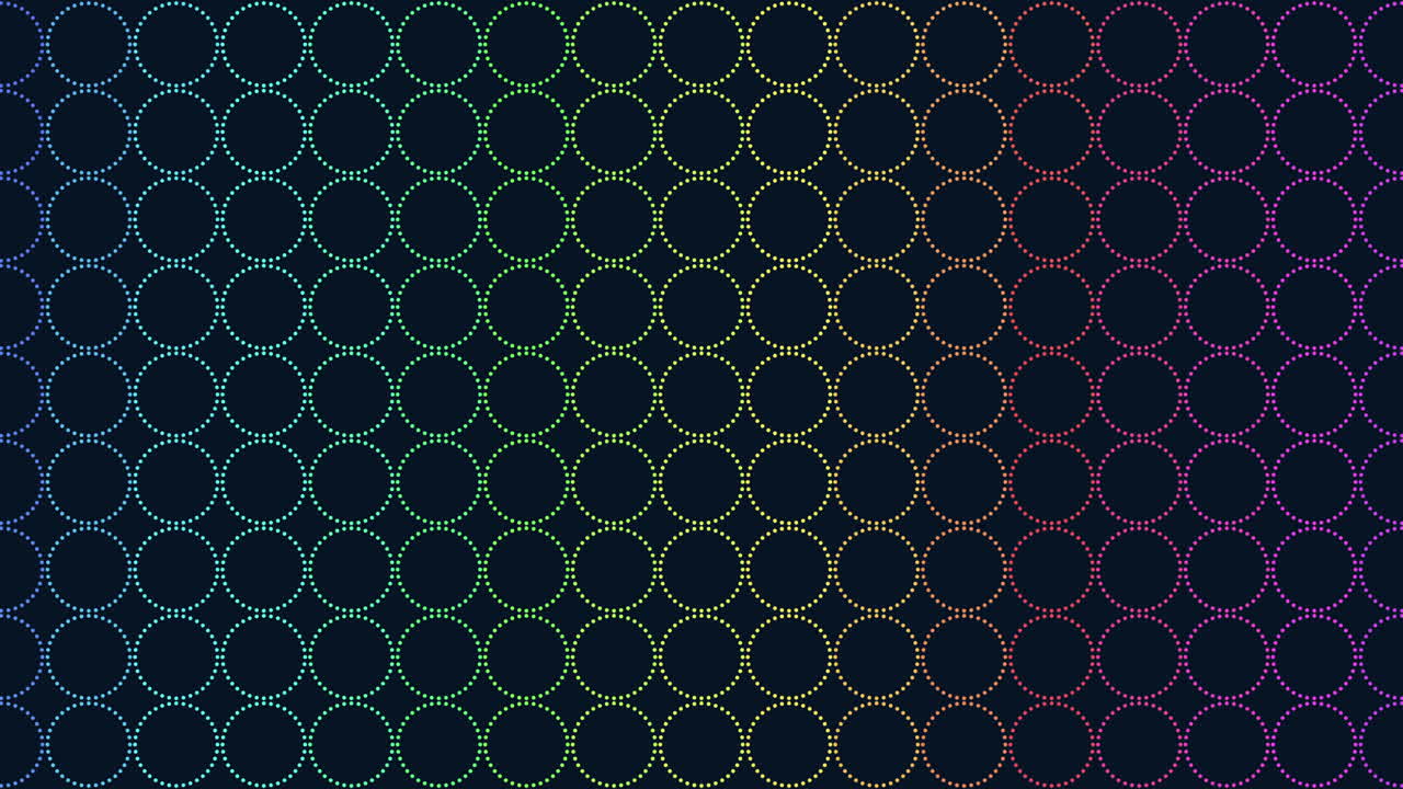 Dynamic colorful circles vibrant wavy lines create a striking pattern