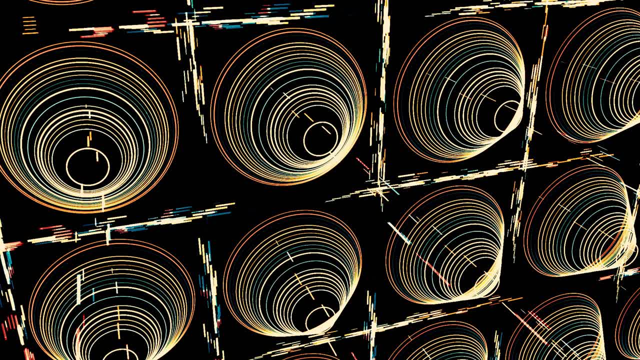 patrón geométrico abstracto con conos y círculos