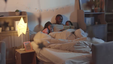 Reading Book to Kids at Night