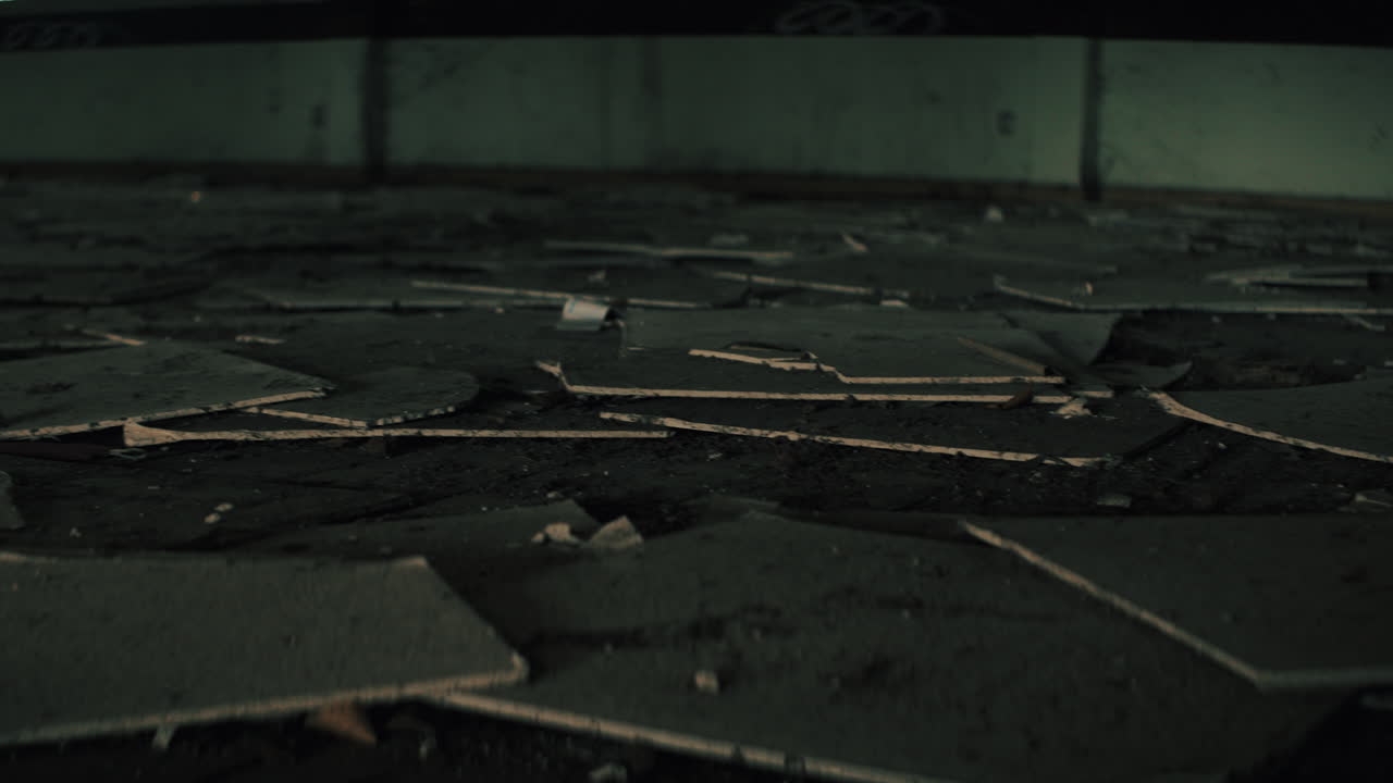 Ruined Interior Floor of an Abandoned Building