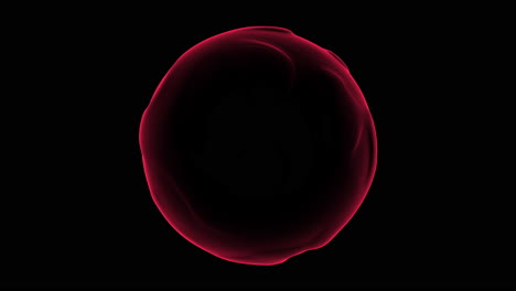 Futuristic-red-liquid-sphere-on-dark-space