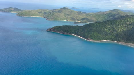 aerial 4k of whitsunday islands in queensland, australia in december 2022