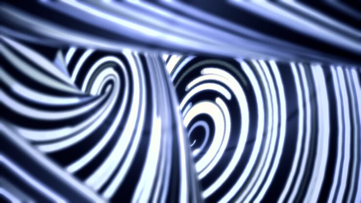 Abstract Art with Spirals and Lines