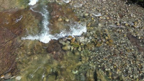 shallow river with flowing clear water