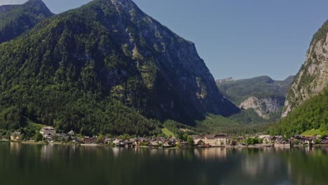 stunning alpine village by the lake