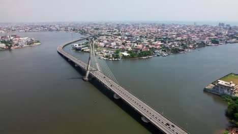 the lekki-ikoyi link bridge is a popular landmark in lagos, nigeria