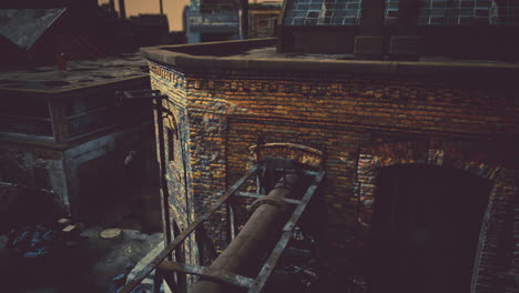 abandoned industrial buildings of old factory