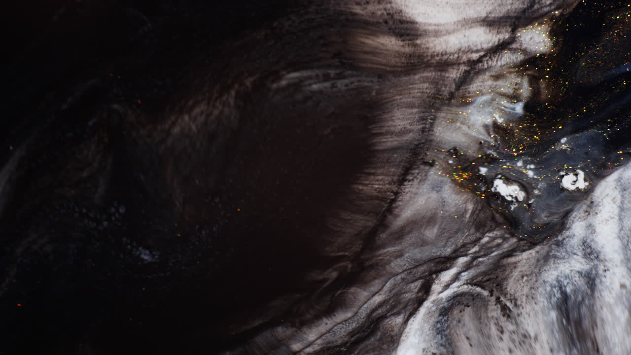 Abstract Black And White Paint Ink Liquid Diffusion Psychedelic Background