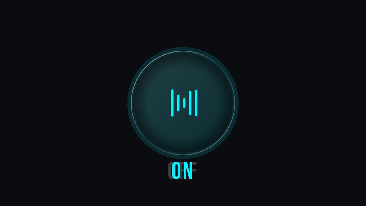 Digital Interface Button Switching Between Off and On States