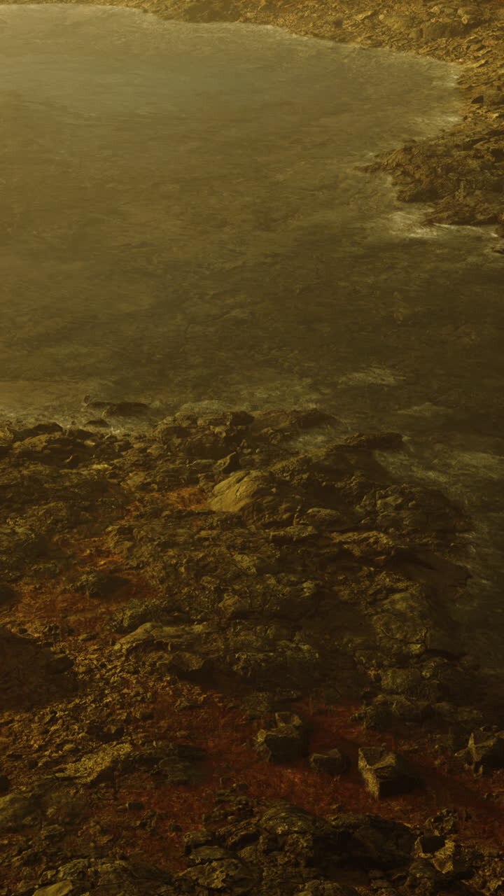 Aerial View of a Rocky Coastline