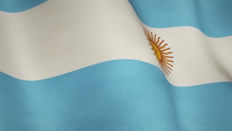 imágenes de la bandera argentina en el fondo agitando el estandarte - animación de video de bucle sin costuras