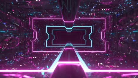 neon glowing tunnel