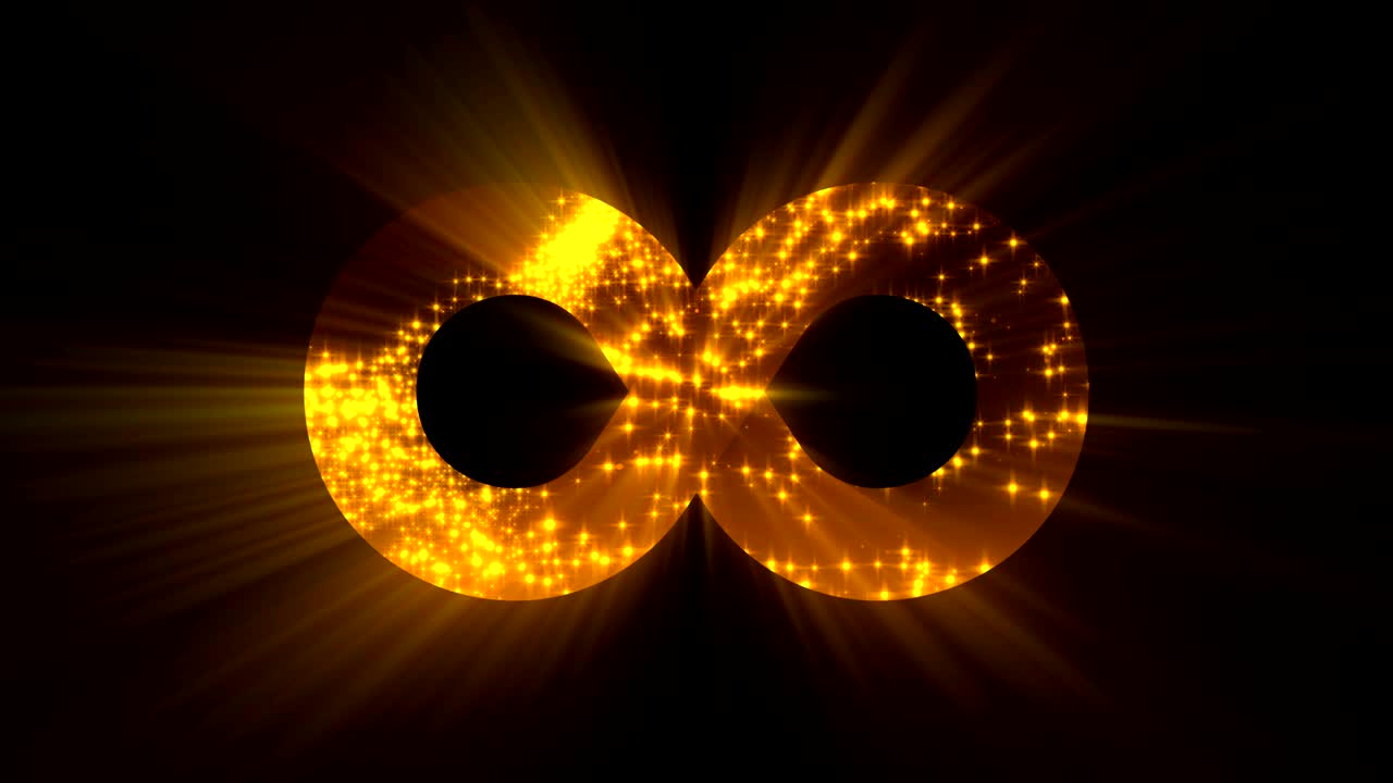 미래의 무한 기호를 가진 추상적인 배경 디지털 배경