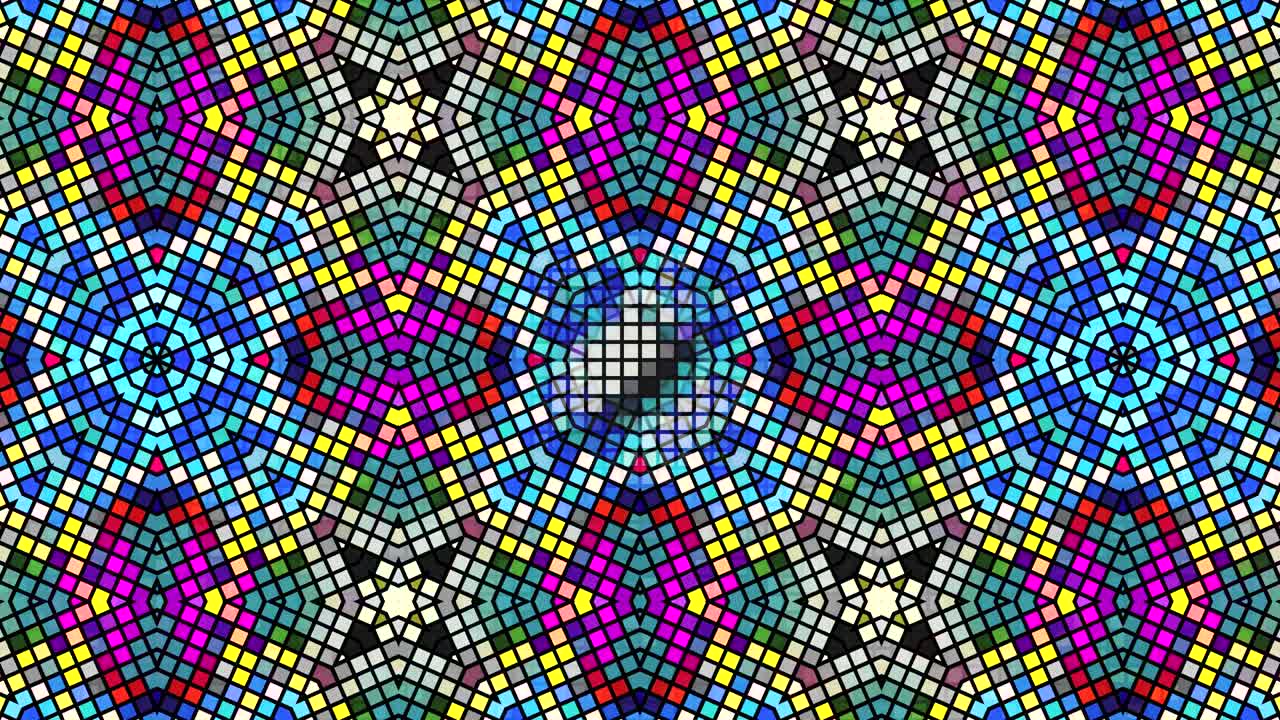 kaleidoscopio en movimiento. gráficos en movimiento de 4k