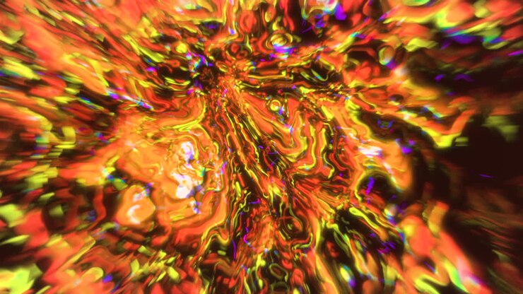 Abstract Psychedelic Liquid Colors