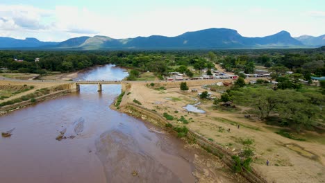 river scape-drone view