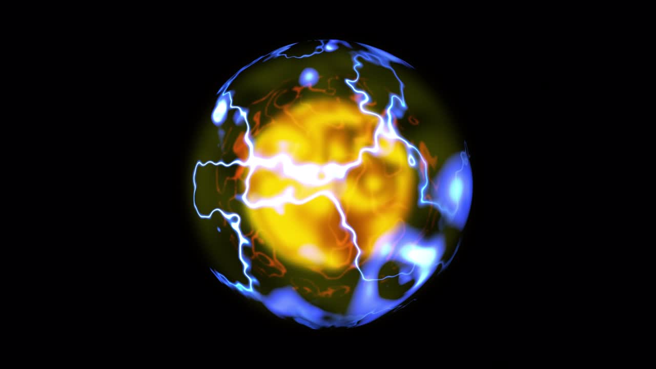 animada abstracta colorida esfera mágica