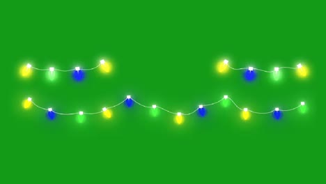 Decorative lights motion graphics with green screen background