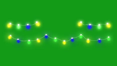 decorative lights motion graphics with green screen background