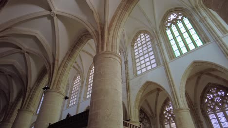 interior of lala mustafa paşa camii, originally known as the cathedral of saint nicholas and later as the saint sophia mosque of farmagusta.