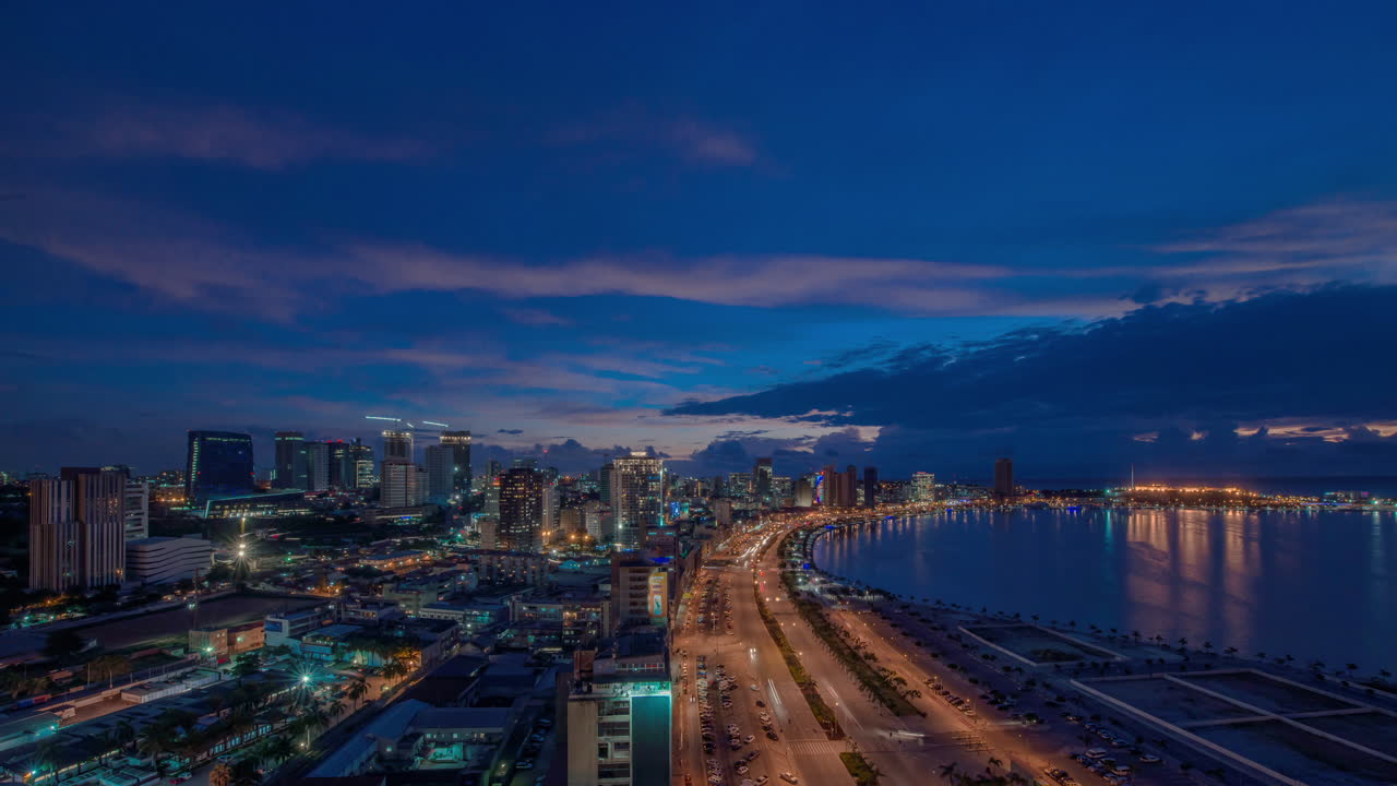 Stunning Night Cityscape of Luanda, Angola