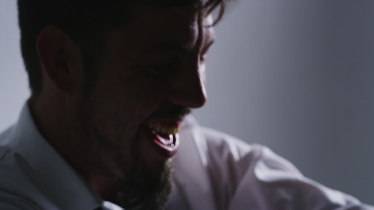 A businessman having a nervous breakdown